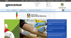 Desktop Screenshot of procergs.com.br